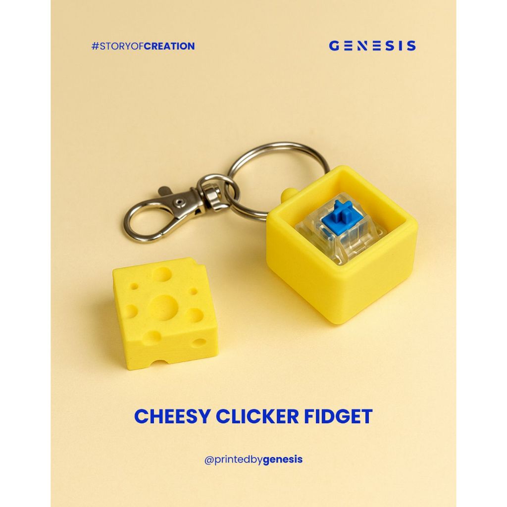 Jual Bag Charm Cheesy Clicker Fidget / Keyboard Switch Keychain ...