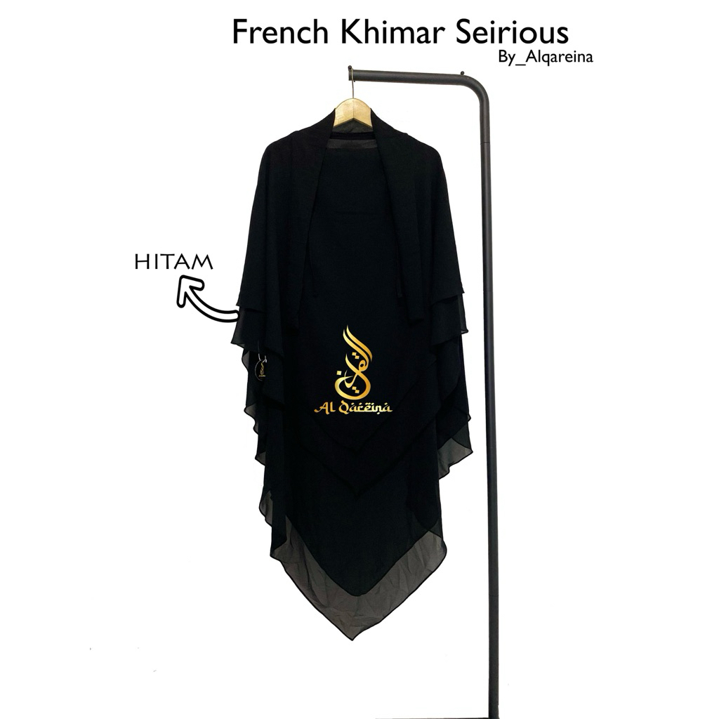 French Khimar Ceruty Babydoll 2 Layer Premium Seirious Free Cadar Tali Jilbab Khimar Bergo