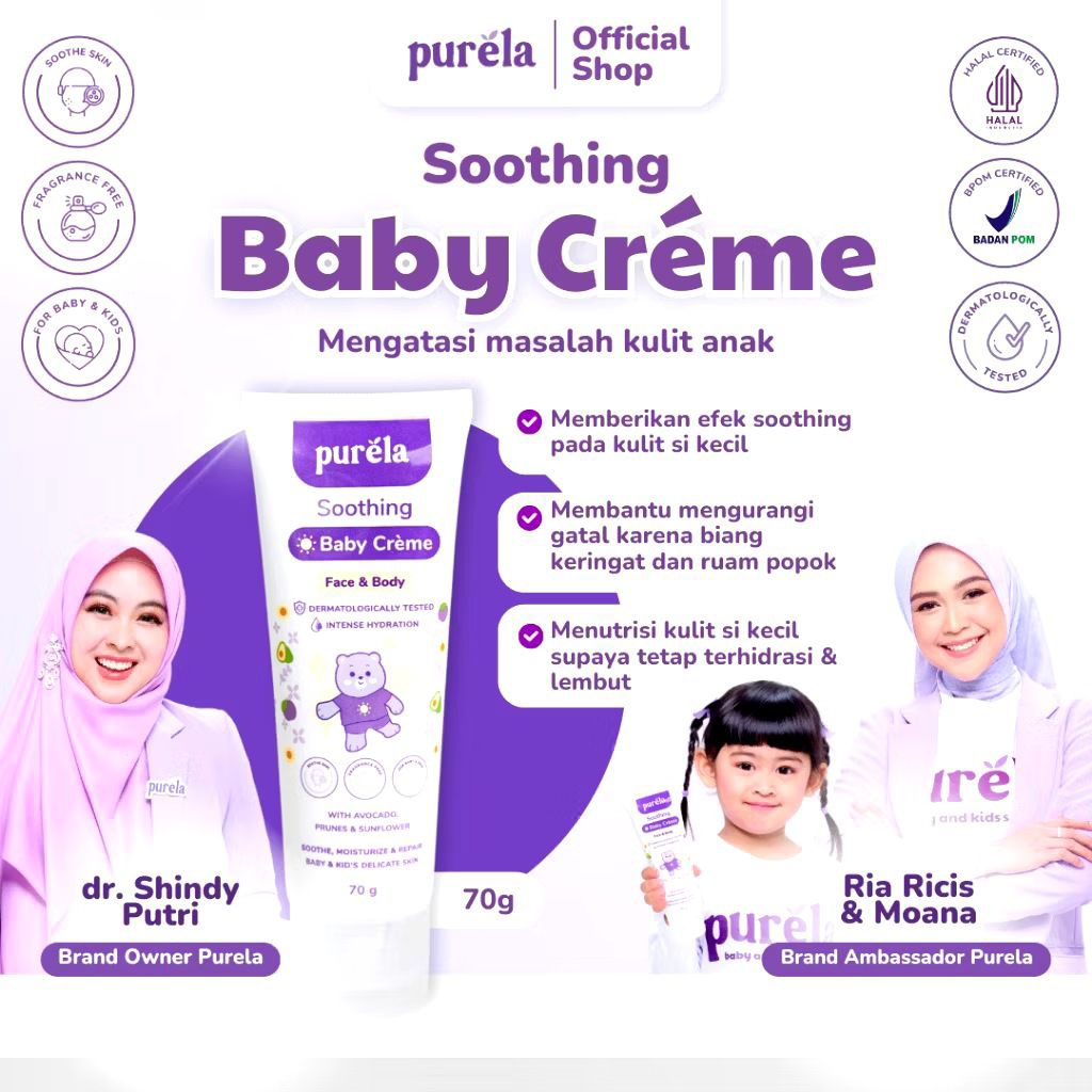 Jual Purela Soothing Baby Creme | Shopee Indonesia
