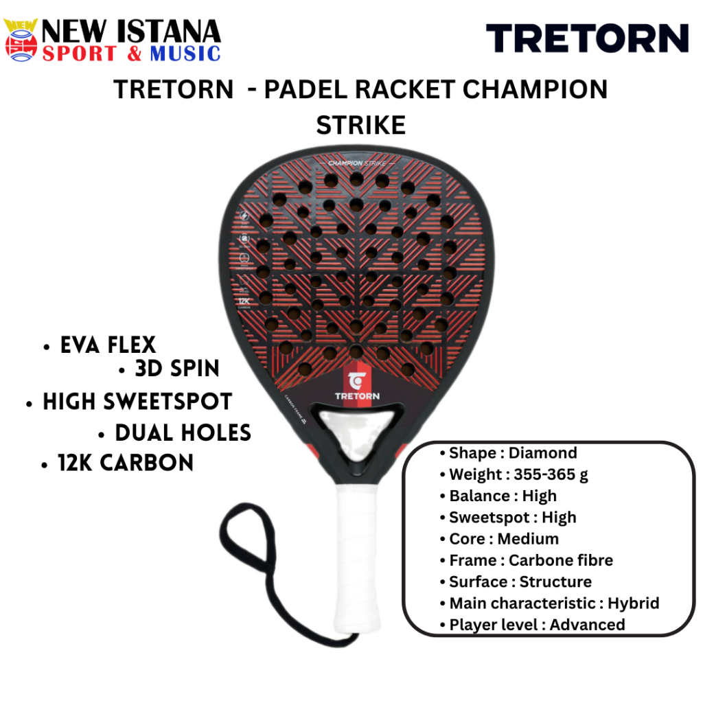 Jual Raket Padel Tretorn Champion Strike | Shopee Indonesia