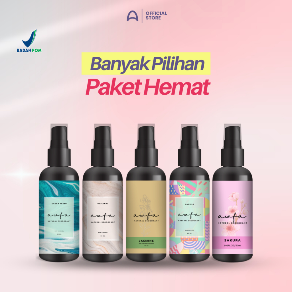 Jual Awfa Natural Deodorant - Banyak Pilihan Paket Deo Spray Alami No ...