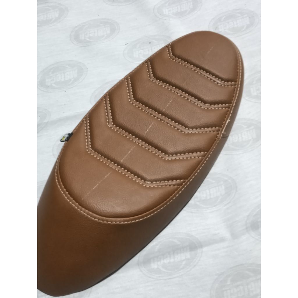 Jual JOK MOTOR C70 MODEL TELOR KULIT FULL MBITECH COKLAT TIMBUL TEBAL ...