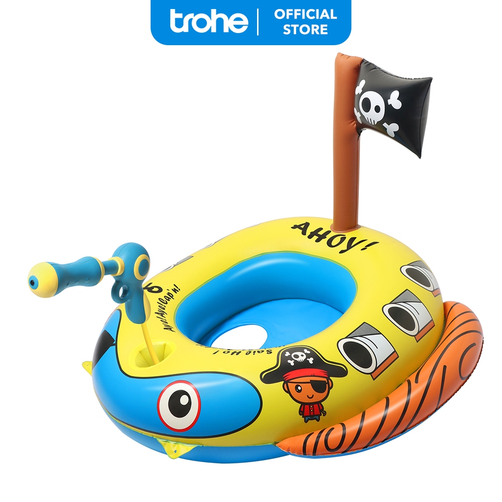 Jual Inflatable Pirate Boat Pool Float untuk Anak-anak dengan Built-In ...