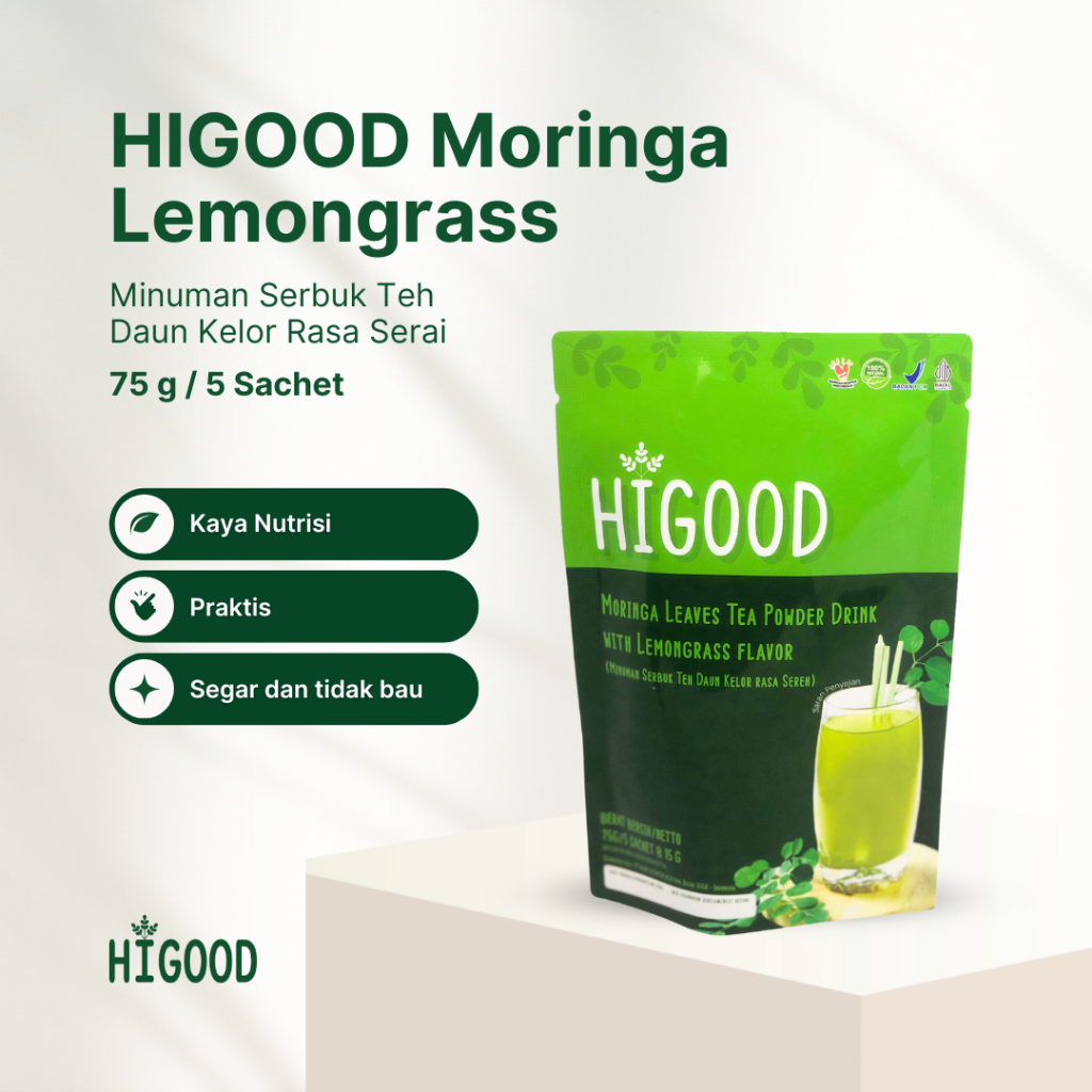 Jual Higood Moringa Lemongrass Original 5 Sachet x 15gr - Minuman ...