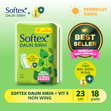 Softex Daun Sirih pembalut dengan ekstrak daun sirih dan vitamin E
