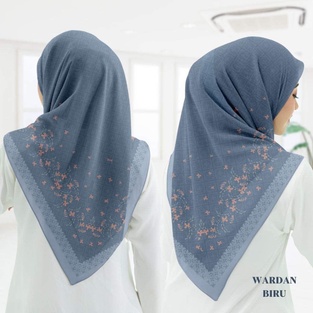 Shof4 Fashion - Hijab Segi Empat Voal Motif Laser Cut Series Wardan - foto 2