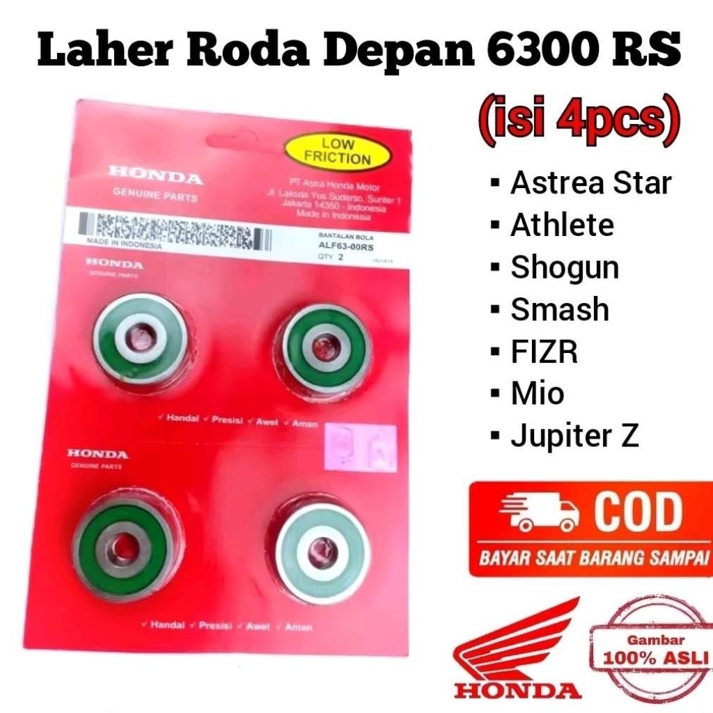 Jual Bearing Lahar Laher 6300 ALF63-00RS ISI 4 PCS untuk Semua Jenis ...