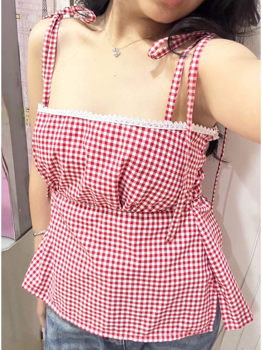 Jual Arrietty Top | Akirastudio | Atasan Tank Top Wanita Merah Piknik ...
