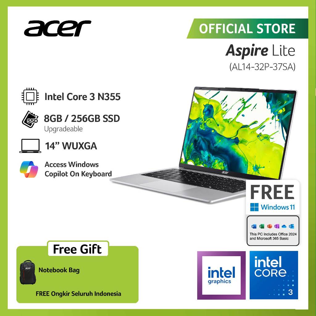Jual ACER LAPTOP ASPIRE LITE AL14-32P-37SA 14