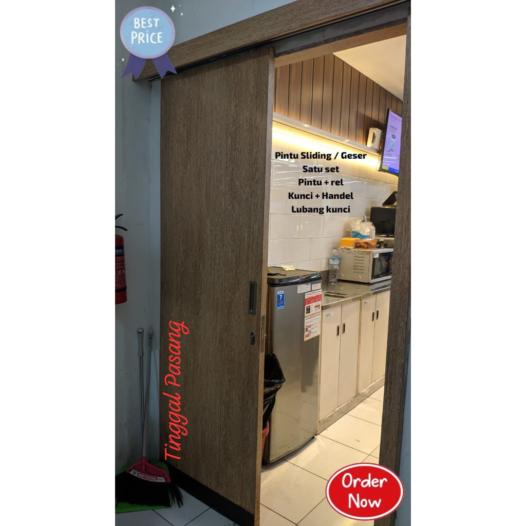 Jual Pintu Sliding Hdf/Hmr Full Finishing Samping | Satu Set Pintu ...