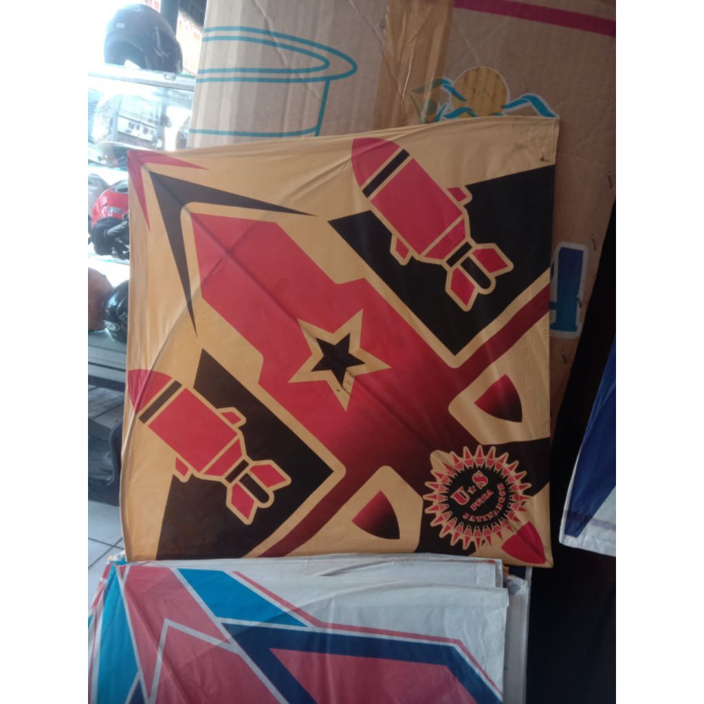 Jual Layangan Sukhoi Sukoi kertas Sablon biasa bukan kertas minyak ...