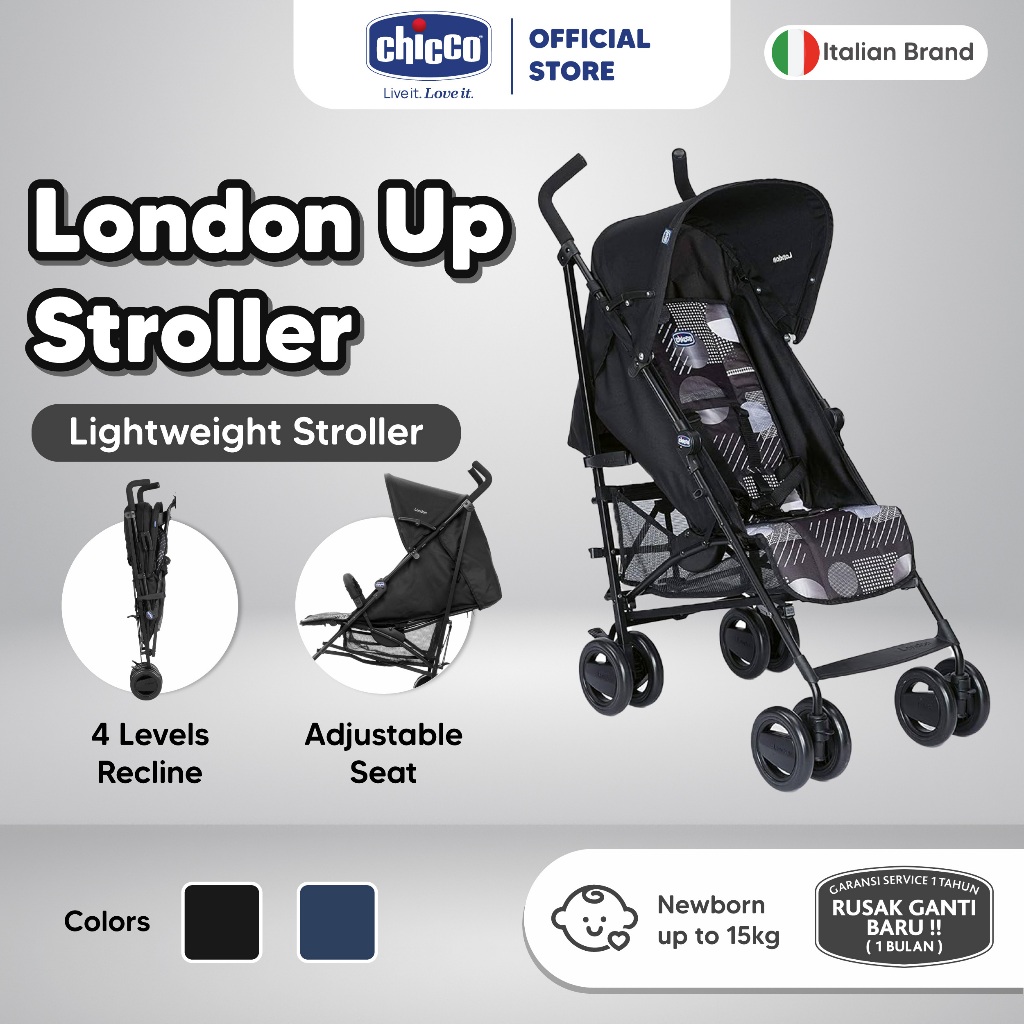 CHICCO Stroller London Up Stroller Bayi Lipat Travelling Ringan Murah  Newborn Tahun