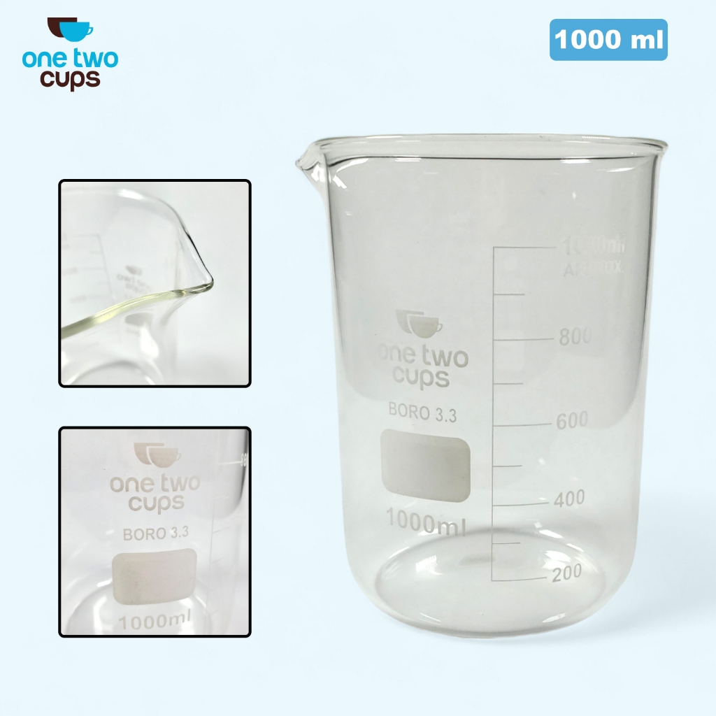 Jual Gelas Ukur Kaca Laboratorium Lab kimia 1000ml 100ml 250ml 500ml ...