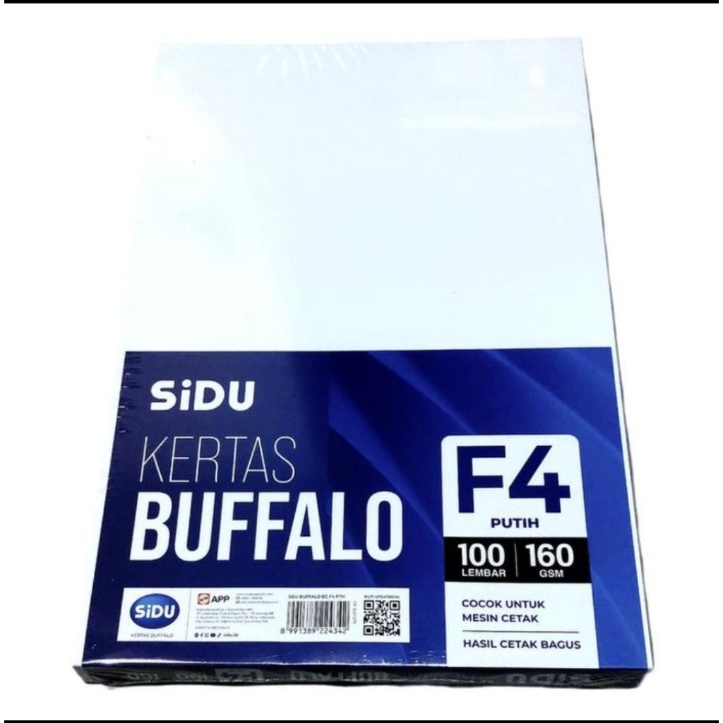 Jual Kertas Buffalo Sidu F4 100 Lembar 160 gr | Shopee Indonesia