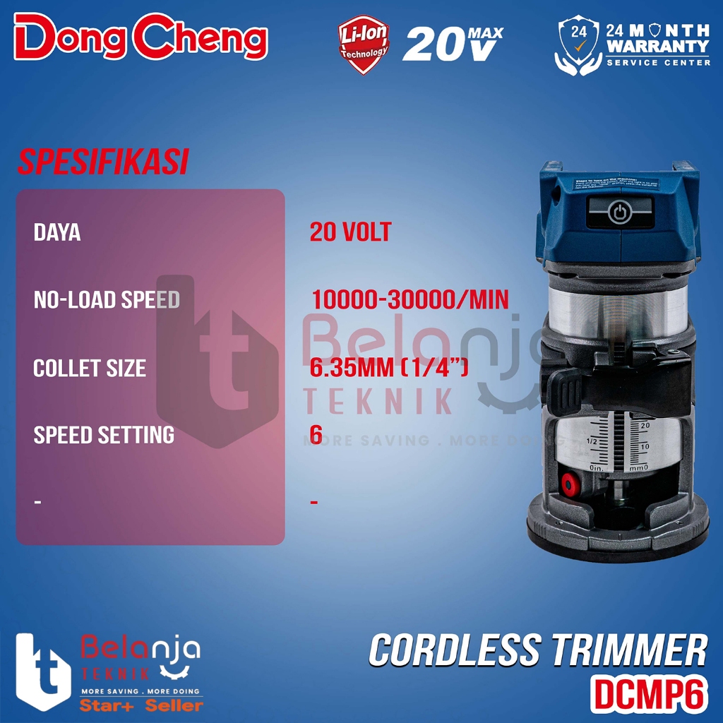 Jual Mesin Profil Kayu Baterai DongCheng DCMP6 Trimmer Cordless ...