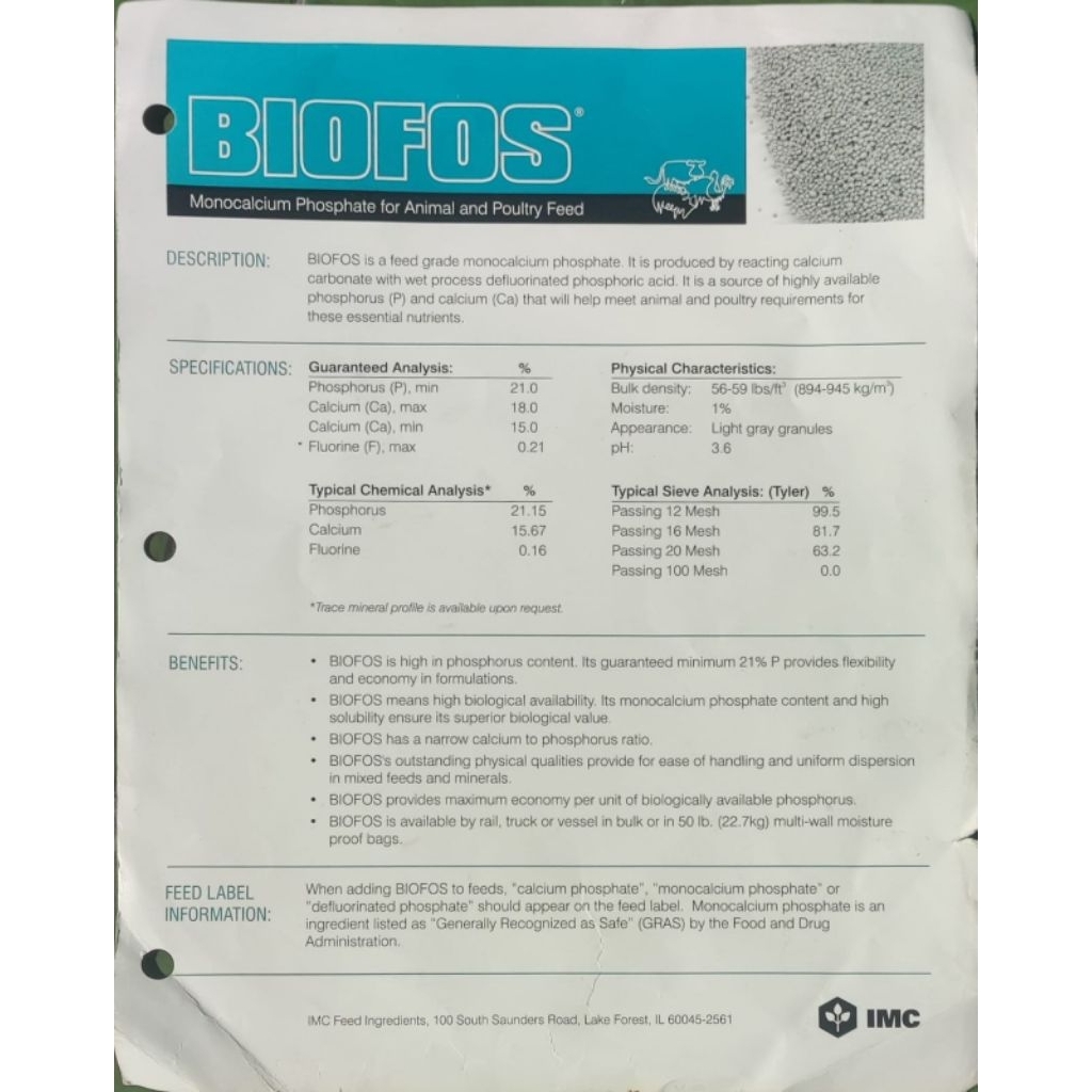 Jual biofos monocalcium phosphate 50kg ~ untuk campuran pakan ternak ...