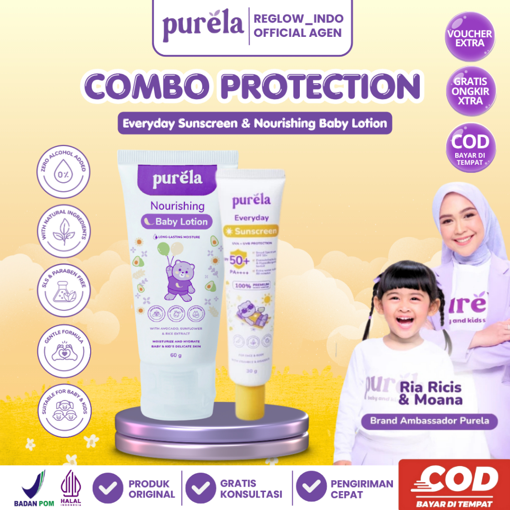 Jual PURELA COMBO PROTECTION Everyday Sunscreen SPF 50+ PA++++ 30 gr ...