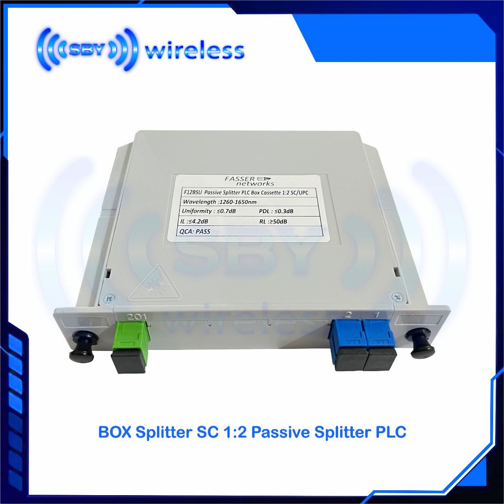 Jual BOX Splitter SC 1:2 , hijau biru Passive Splitter pasif PLC BOX ...