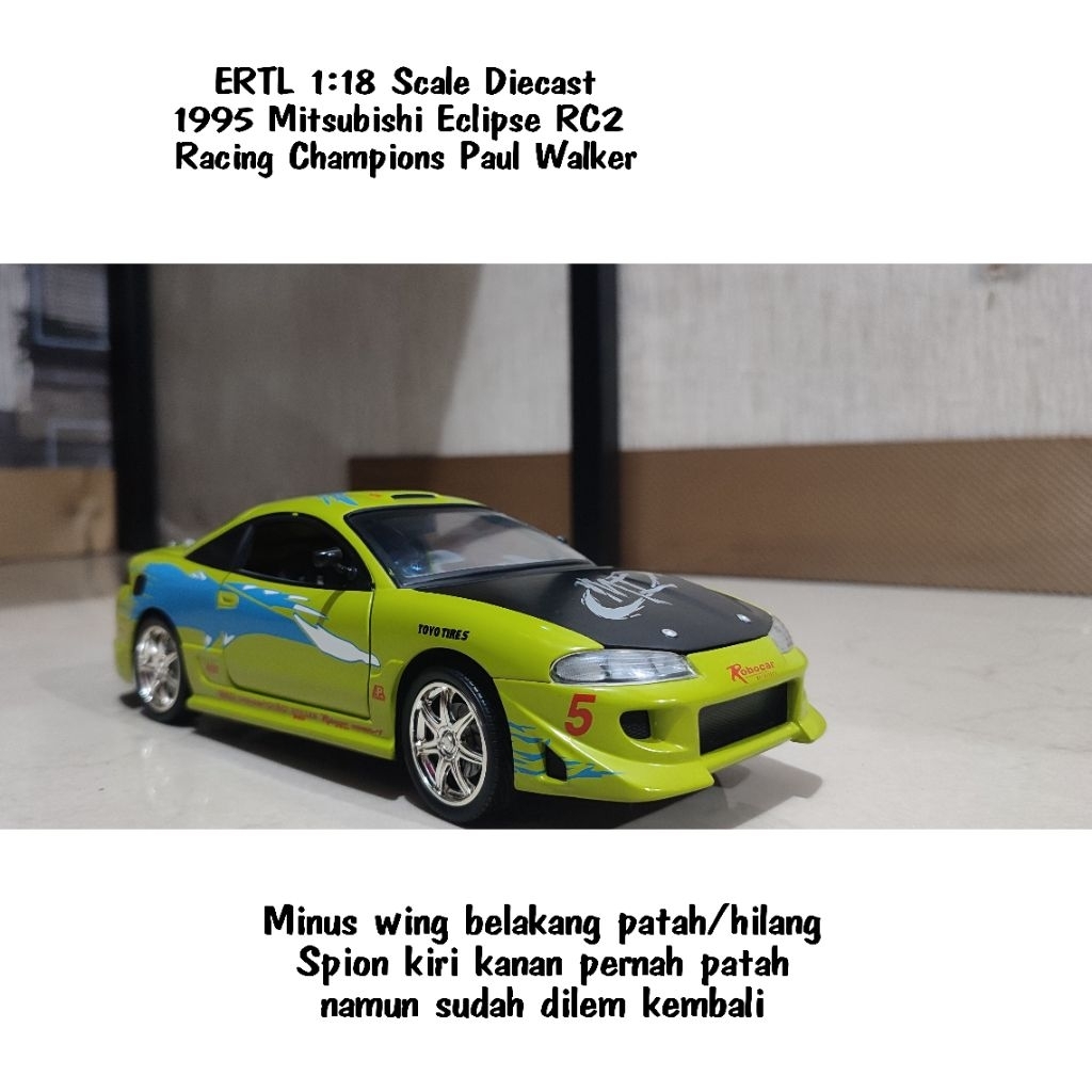 Jual ERTL 1:18 Scale Diecast 1995 Mitsubishi Eclipse RC2 Racing ...