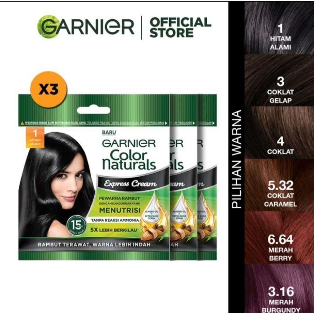 Jual Garnier Color Naturals Sachet Long Lasting || Garnier Pewarna ...