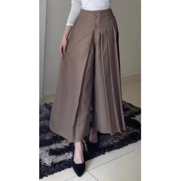 Shena Kulot Pleats Celana Kulot Rok Casual Wanita Fit Kulot Highwaist Mayung