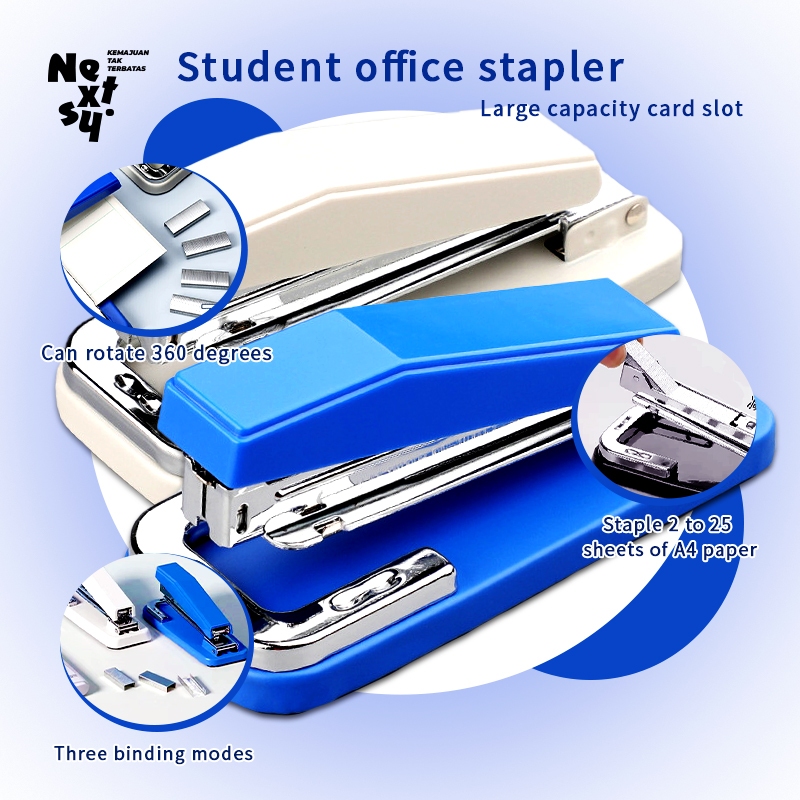 Jual [READY] Nextsy Triple Stapler Stepler Rotatable Staples Meja Putar ...
