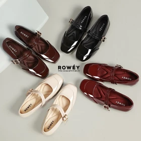 Rowey Sepatu Flat Shoes Korea Sepatu Wanita Flat Simple Dan Elegan Delima