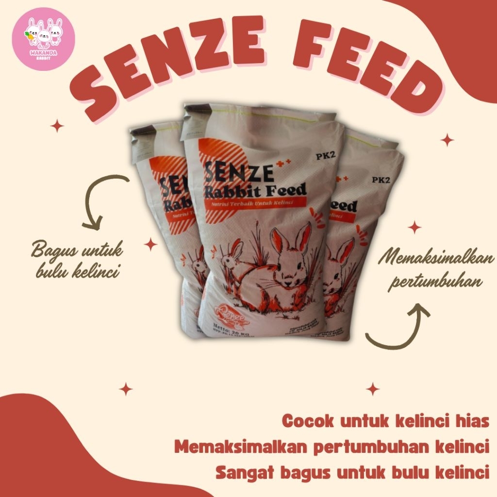 Jual [Ziplock] Pelet Pakan Kelinci Senze Rabbit Plus Kemasan Ziplock ...