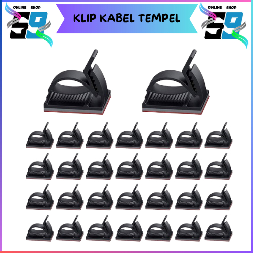 Jual Alat Perapih kabel Klem Tempel kabel 1 PCS Clamp Kabel Tempel ...