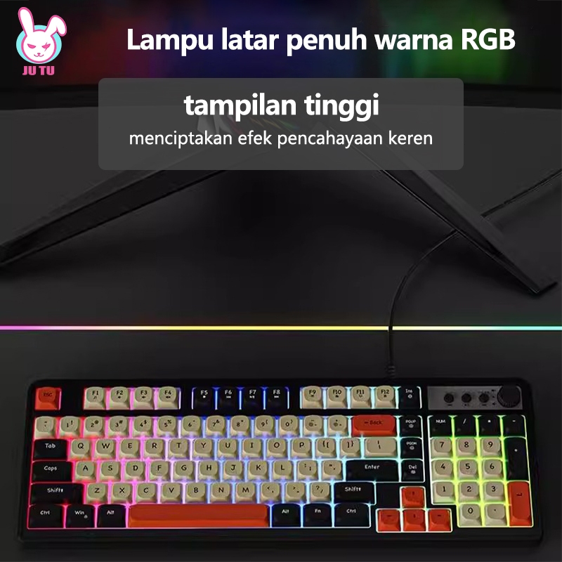 Jual JUTU 12H SHIP Keyboard Komputer Gaming Mechanical Feeling Keyboard ...