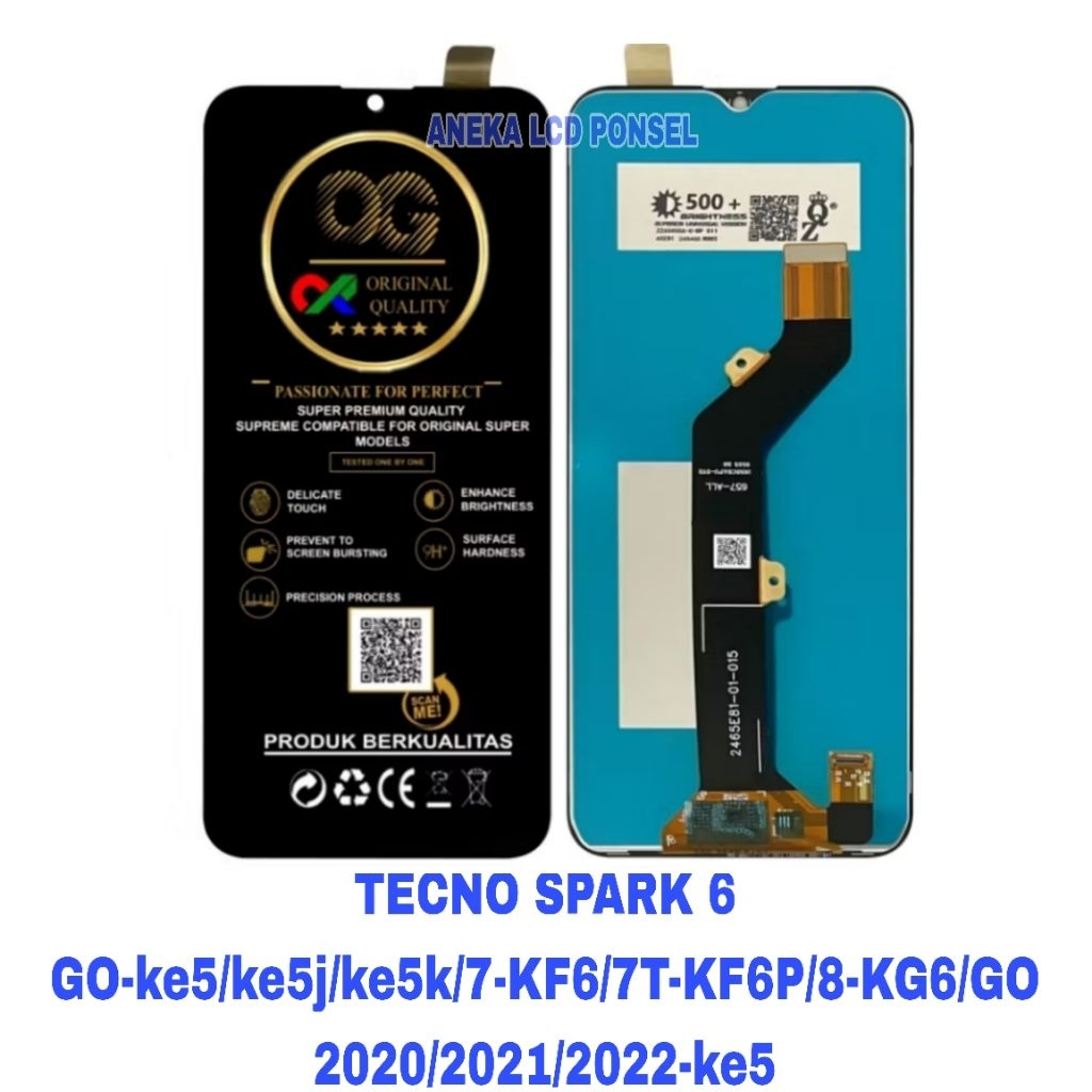 Jual LCD TECNO SPARK 6 GO-ke5/ke5j/ke5k/7-KF6/7T-KF6P/8-KG6/GO 2020 ...