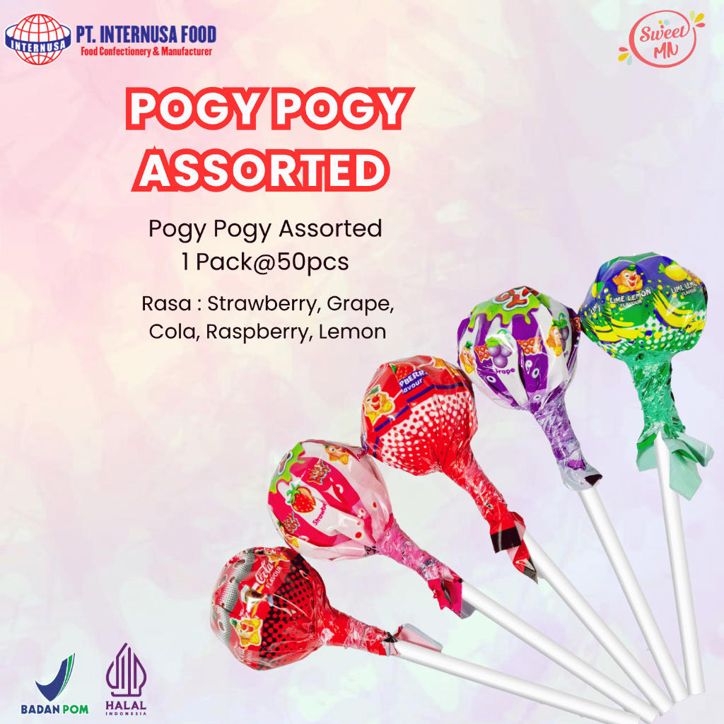 Jual Permen Pogy Pogy Assorted. 1 Pack (50 pcs) | Shopee Indonesia