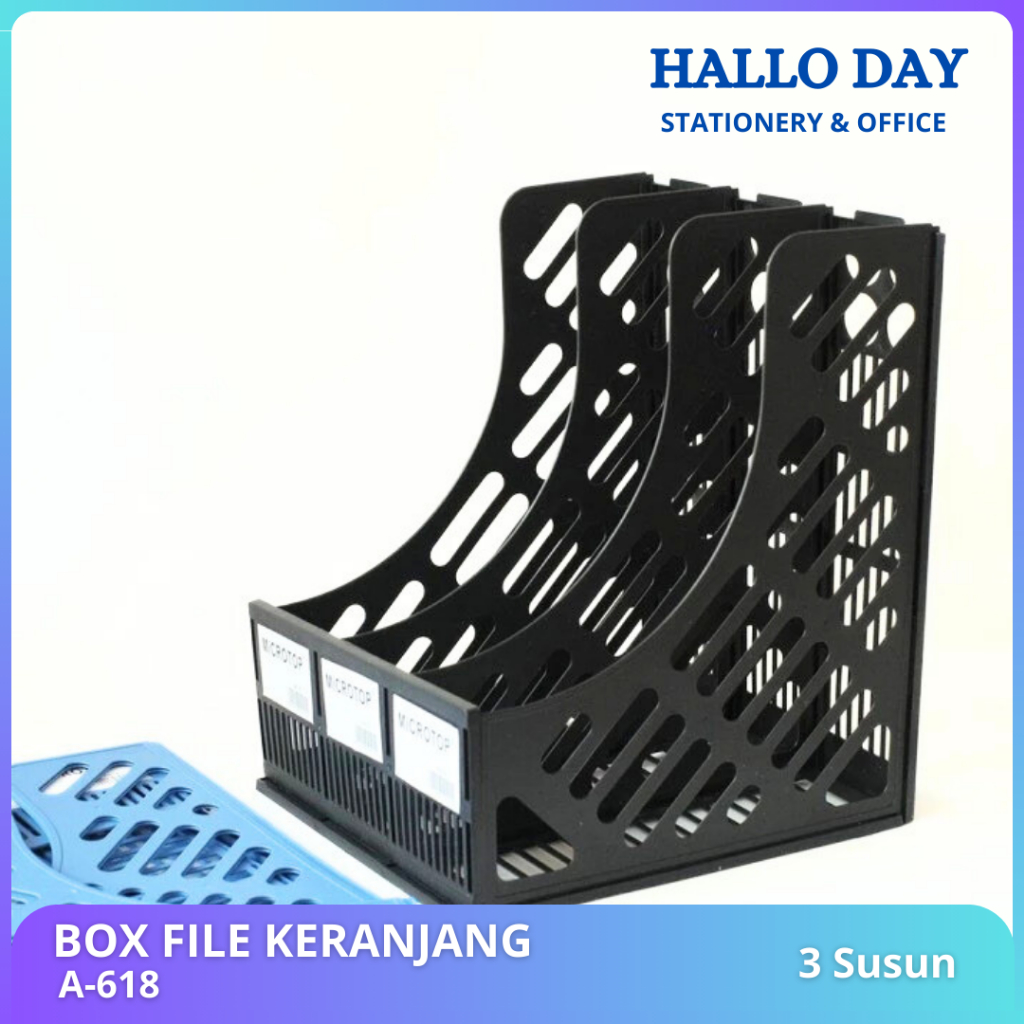 Jual HD Box File Plastik 3susun/ Box Keranjang/ Book Organizer/ Dokumen ...