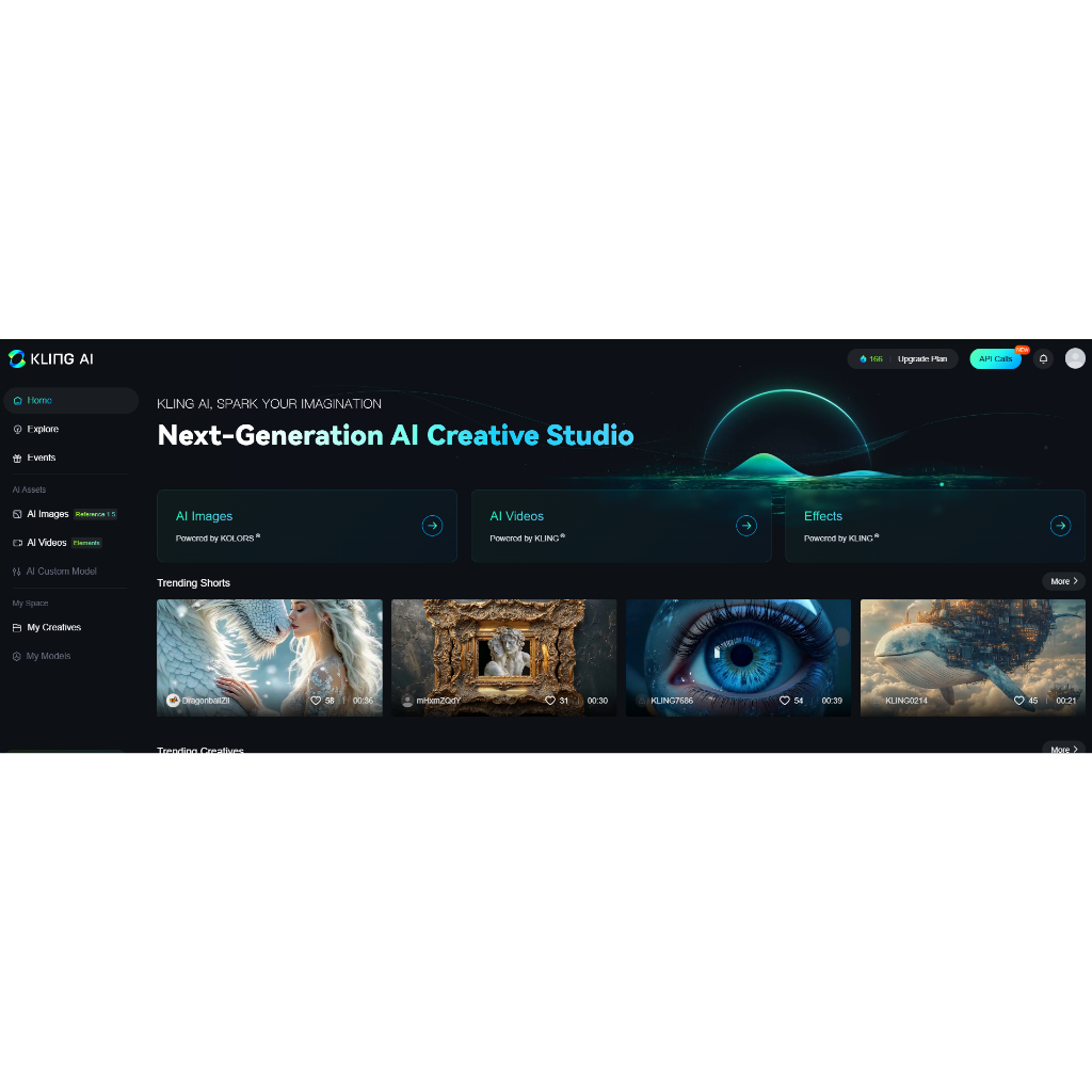 Jual KLING AI Next Generation AI Creative Studio. Standart PLAN Privat 950 Kredit Bonus sd ...
