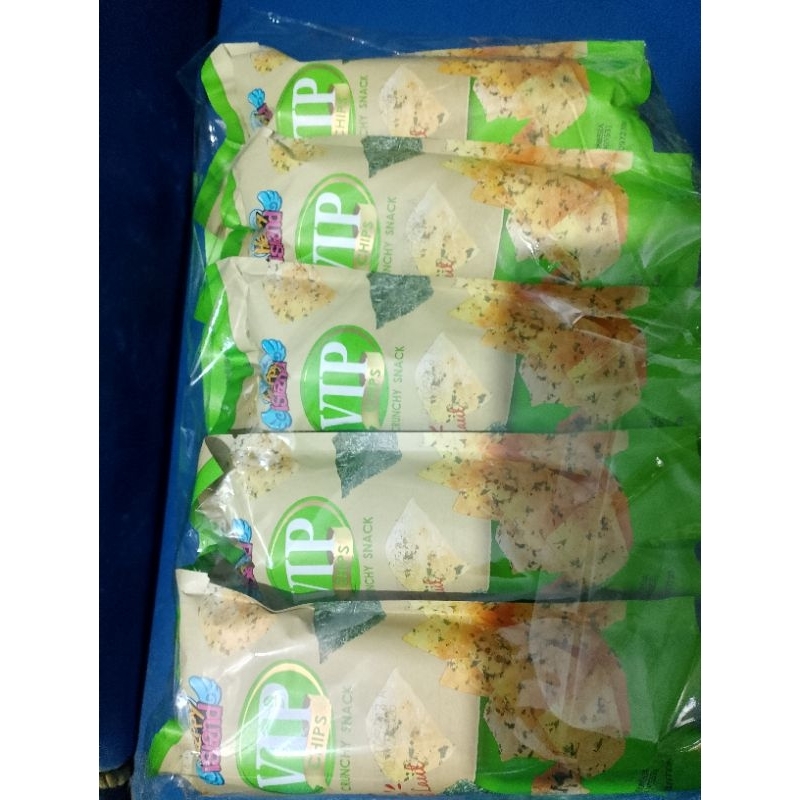 Jual Happy island VIP chips 28gr rasa rumput laut (isi 10 pcs) | Shopee ...