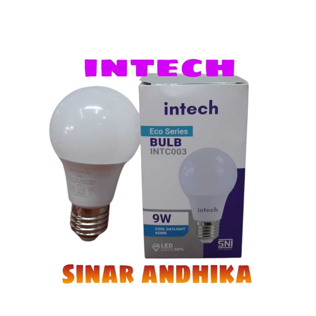 Jual Lampu LED Buld Intech Eco Warna Putih INTC003 | Shopee Indonesia