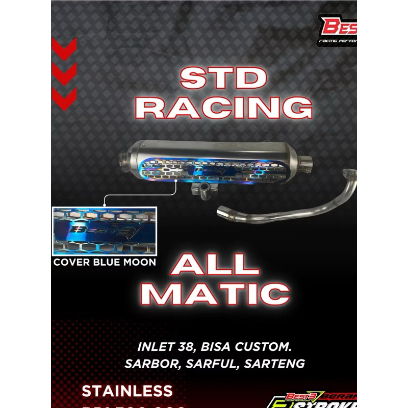 Jual Knalpot Standart Racing Best3 All Matic | Shopee Indonesia