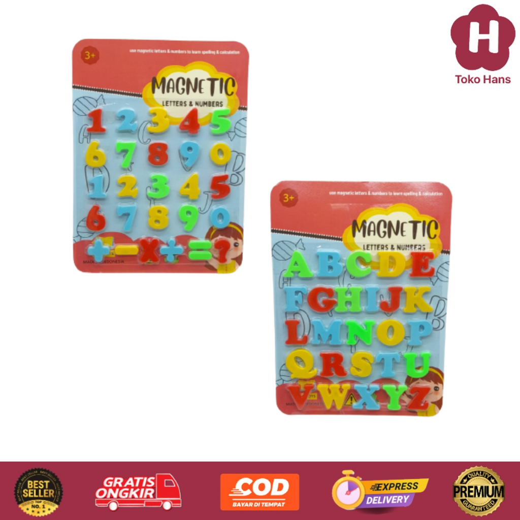 Jual HTH Mainan Edukasi Alphabet Angka Letter Number Magnetic First ...