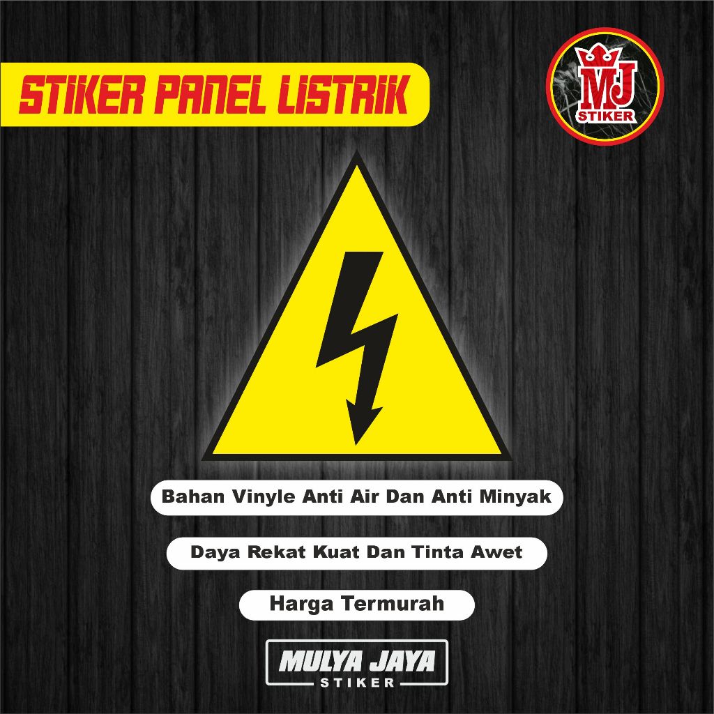 Jual PROMO Mulya Jaya Stiker Panel Listrik Segitiga / Stiker Bahaya ...