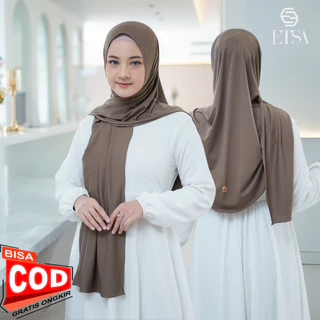 Pashmina Instan Ovelia Non Pet Nyaman Polos