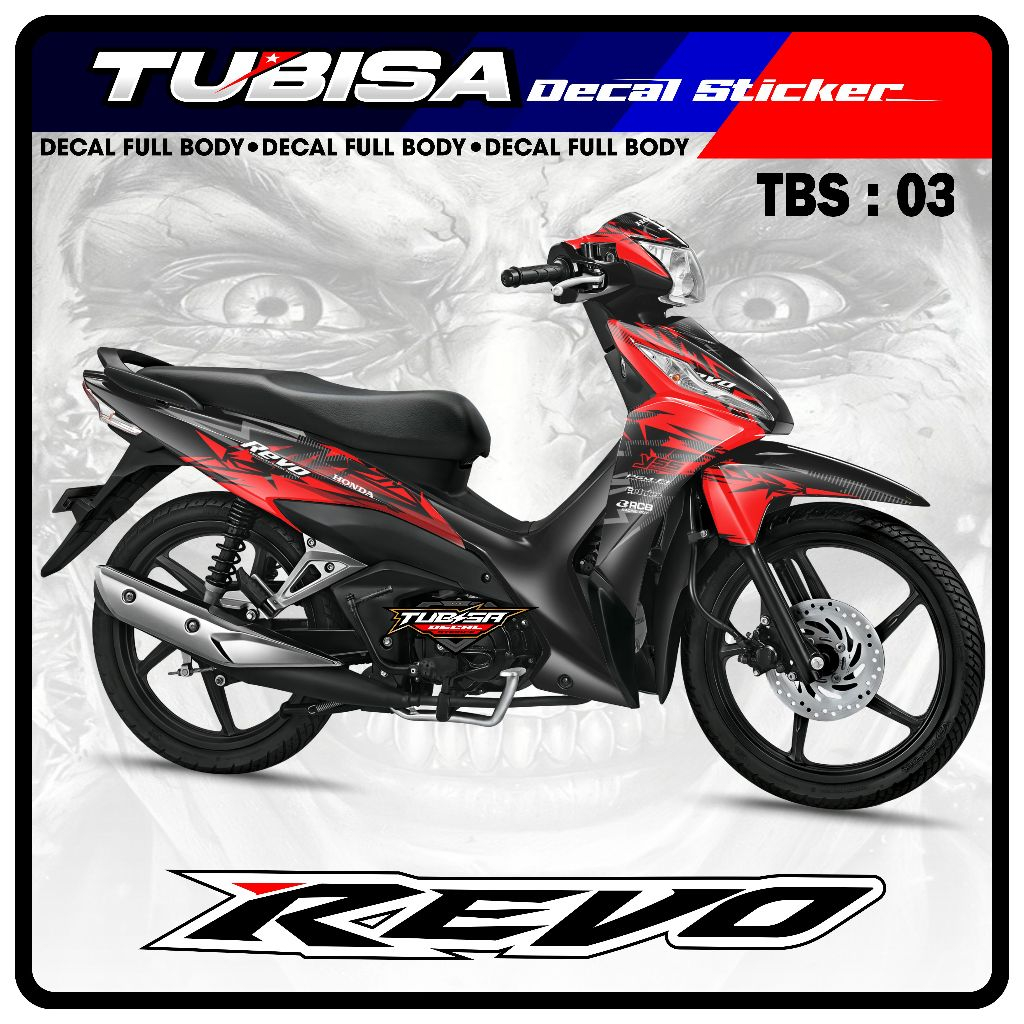 Jual Decal Stiker Sticker Striping Full Body Revo Fi / X Premium Racing ...