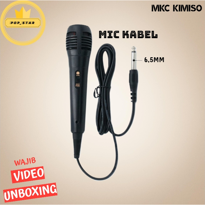 Jual COD Microphone Kabel Karaoke Colokan Kecil 3.5mm Dan 6.5mm / Mic ...