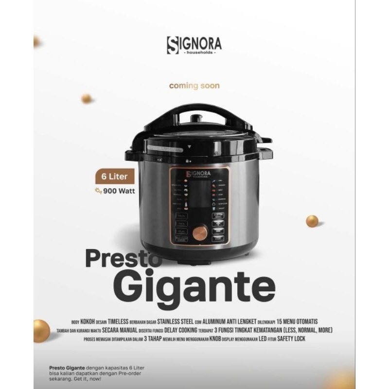 Jual SIGNORA PRESTO GIGANTE 6LT | Shopee Indonesia