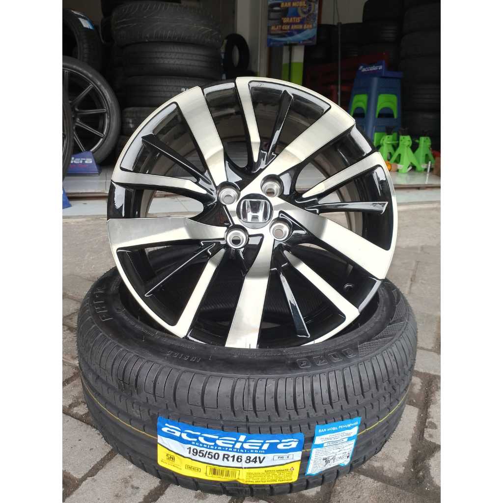 Jual PROMO VELG MOBIL HONDA CITY HATCHBACK RS R16 X65 4X100 ET44 BLACK ...