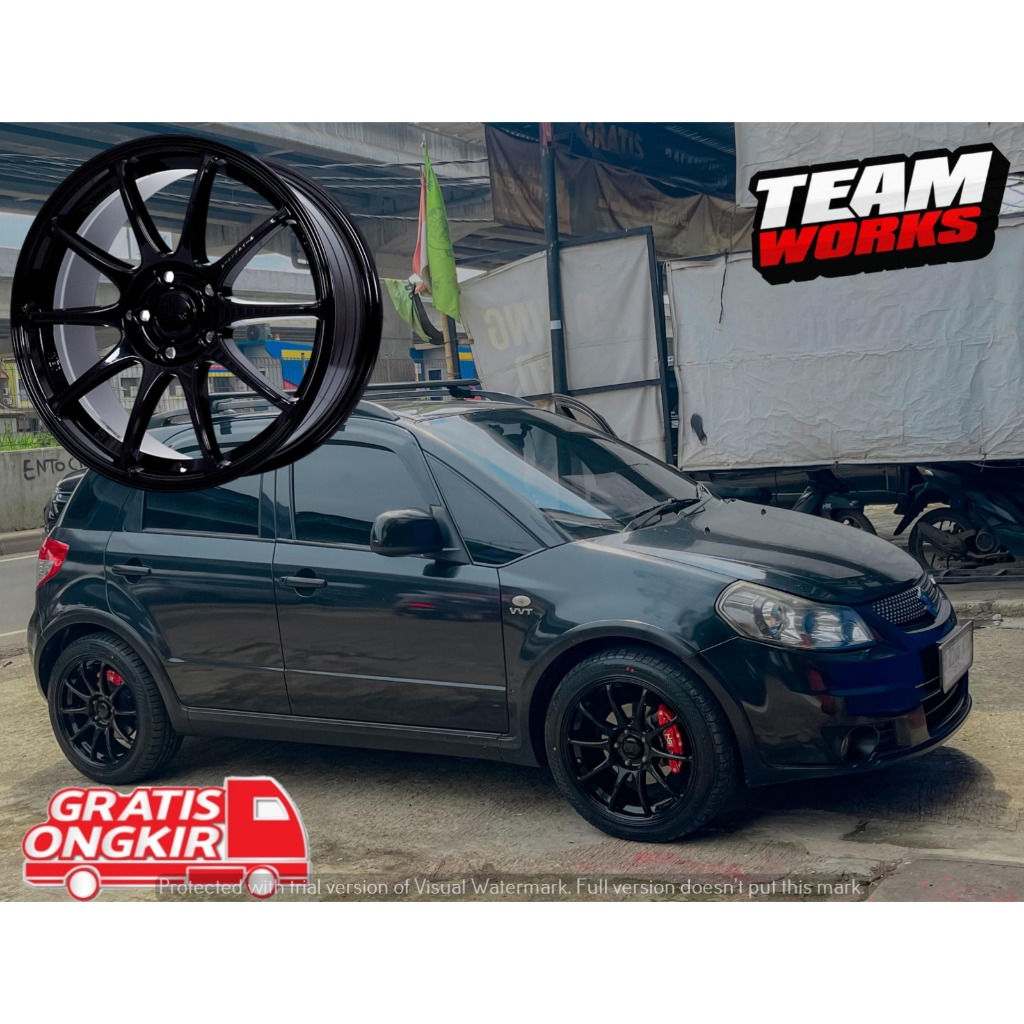 Jual VELG HSR INDY BOROKO R18 LEBAR 8 HOLE 5X114,3 GLOSSY BLACK VELAG ...