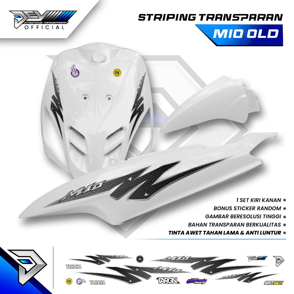 Jual STRIPING TRANSPARAN MIO SPORTY | MIO OLD | MOTIF BINTANG STAR M ...
