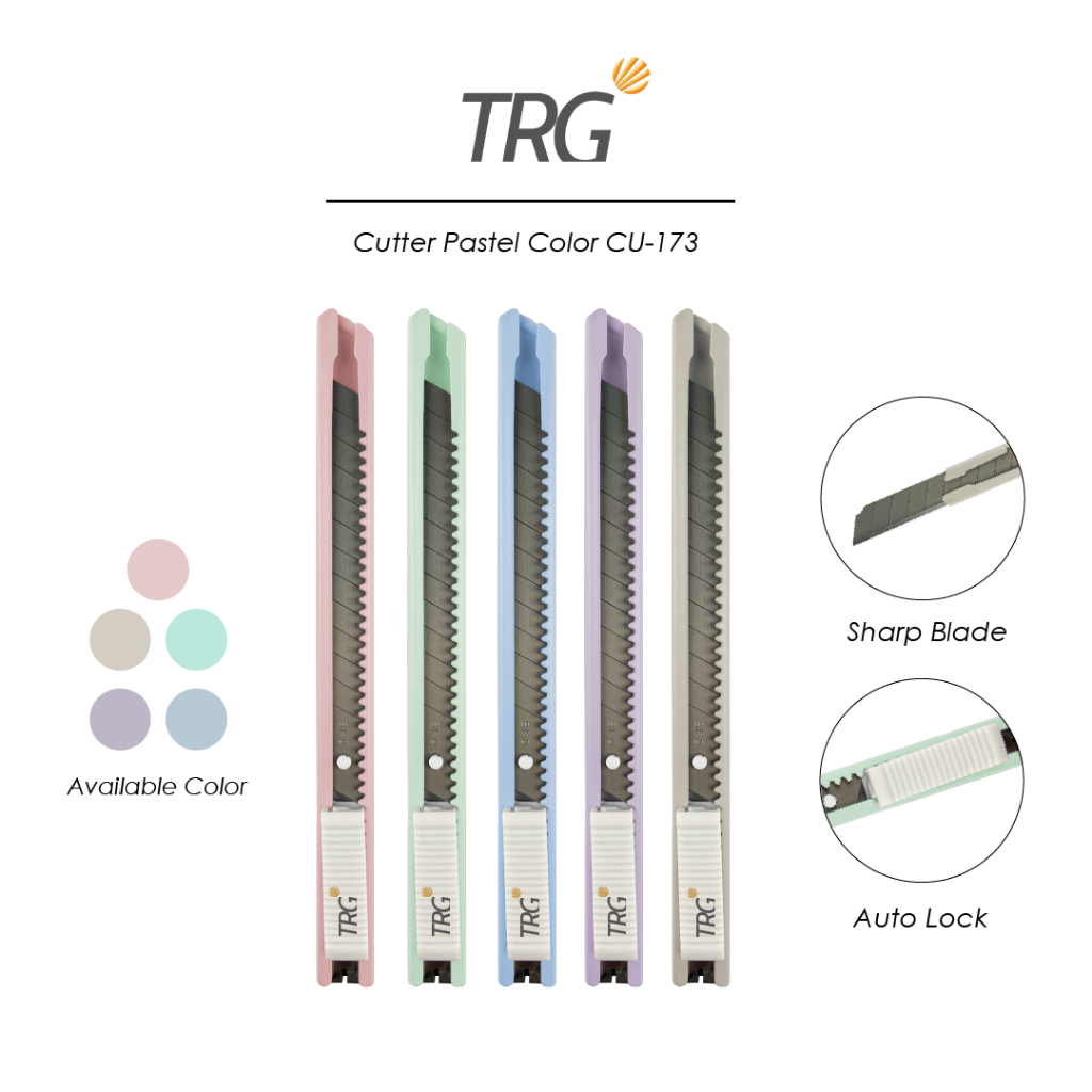 Jual TRG Cutter Pastel Color CU-173 - Pemotong Kertas Cuter Kecil Besi ...