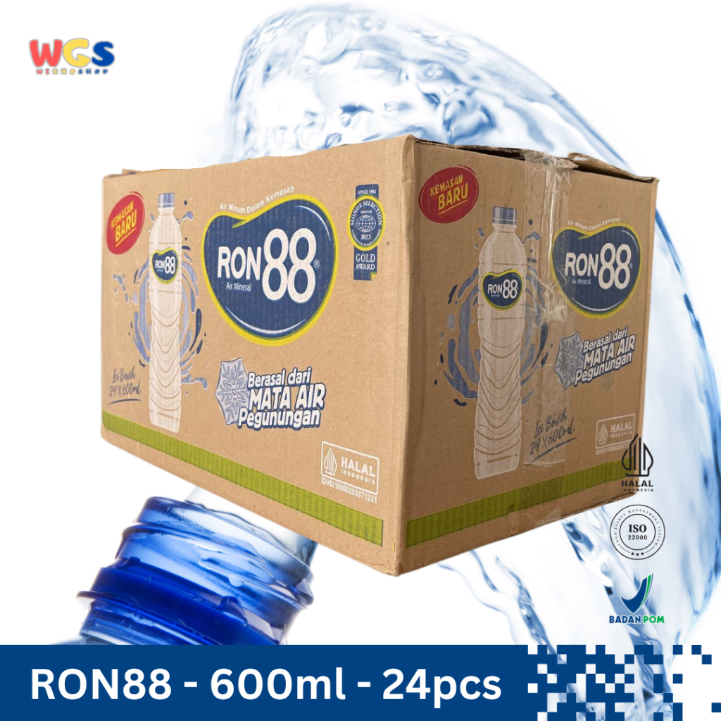 Jual RON88 Air Mineral Botol 600ml (24 pcs) – Kesegaran Pegunungan ...