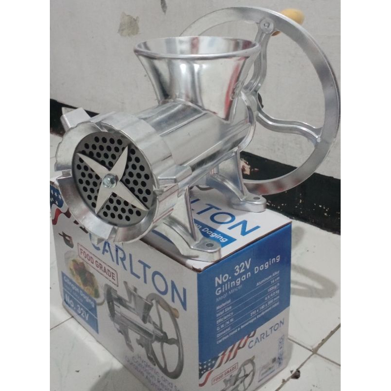 Jual mesin gilingan pelet manual no 32 anti karat / mesin giling pelet ...