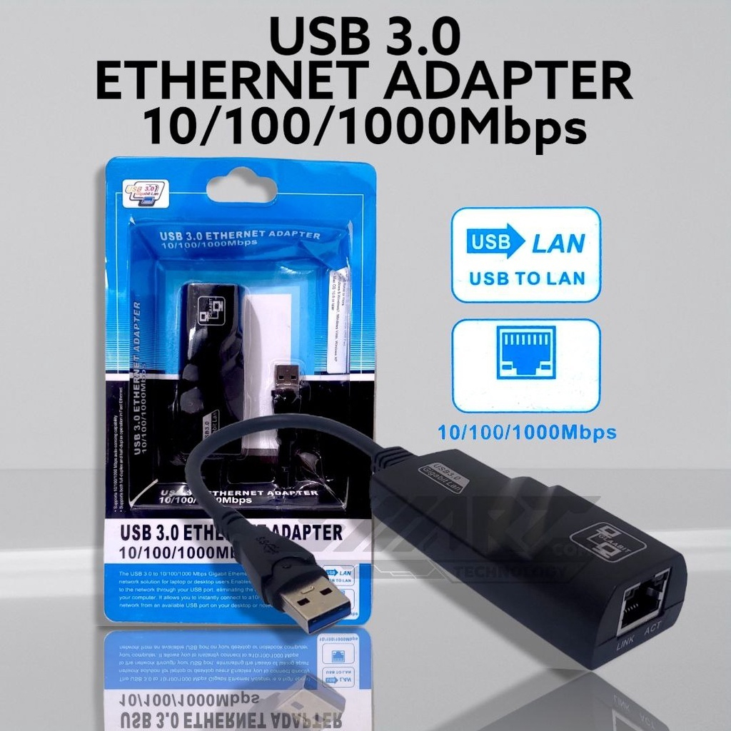 Jual Converter USB 3.0 To Lan RJ 45 / Ethernet Adapter Gigabyte ...